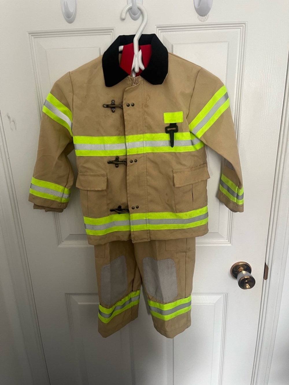 Beige Firefighter Costume  or everyday wear with Reflective Stripes